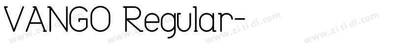 VANGO Regular字体转换